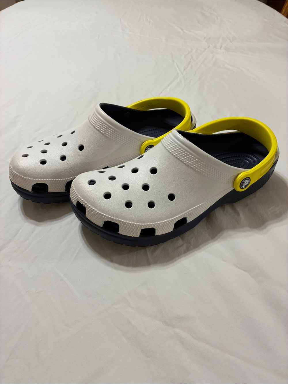 Unisex Crocs Classic Sport Clog (Navy/White/Yellow)